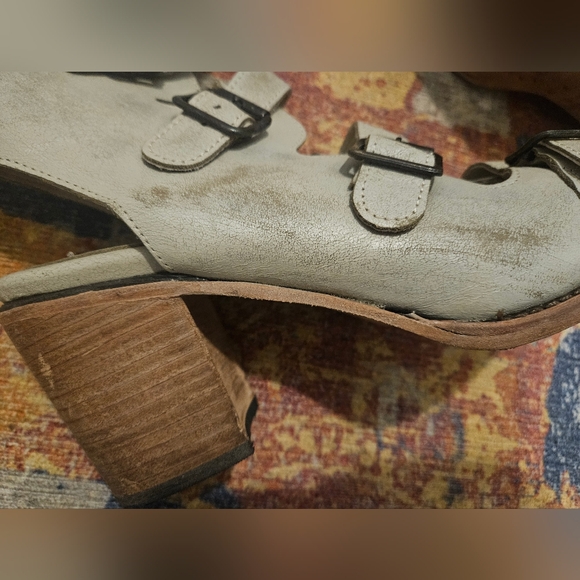 Freebird by Steven Quail Bootie Sandal Open Toe Boho Distressed Size 12 - Picture 9 of 16